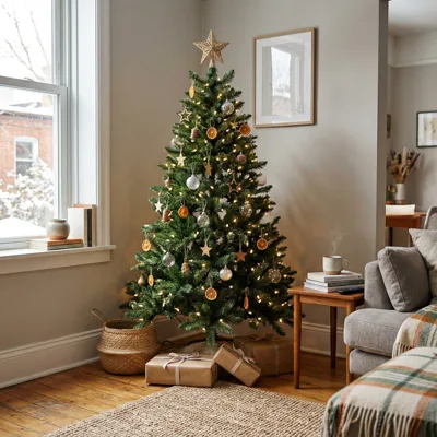 Christmas tree in living room